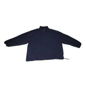 Izod PerformX Jacket Mens Size 1X Blue Yellow Trimmed Full Zip Fleece Sports